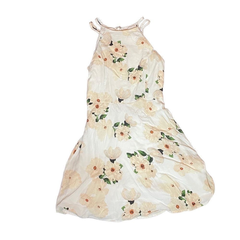 DYNAMITE WHITE FLORAL Sleeveless Mini Dress Size XS